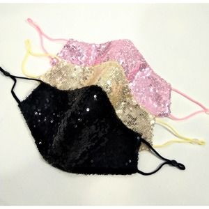 Sequins Glam mask 3 pcs. bundle Adjustable